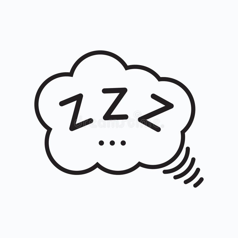 Zzz Sleep Icon Vector Illustration Isplated on White Background. Stock ...