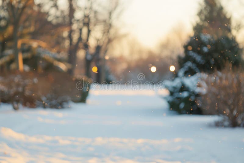 Zăpadă încețoșată creând un fond de iarnă moale și visător royalty free stock photos