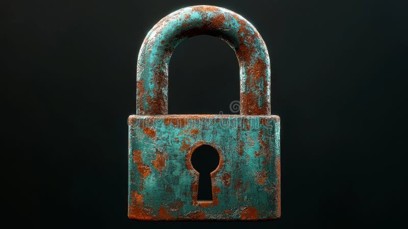 Zăvor metalic cu aspect texturat învechit într-o combinație de metal maro și rustic stock photography