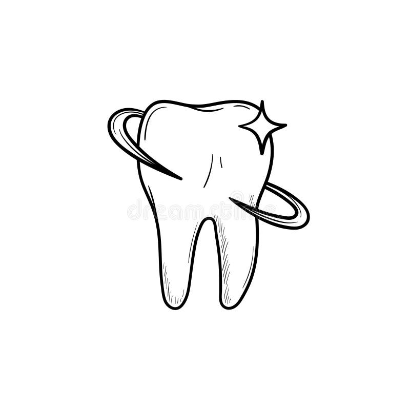 Zębów zdrowie i stomatologicznej opieki ręka rysujący kontur doodle ikonę ilustracja wektor Zębów zdrowie i stomatologicznej opieki ręka rysujący kontur doodle ikonę ilustracja wektor
