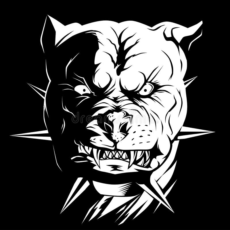 Zła psi pit bull royalty ilustracja Zła psi pit bull royalty ilustracja