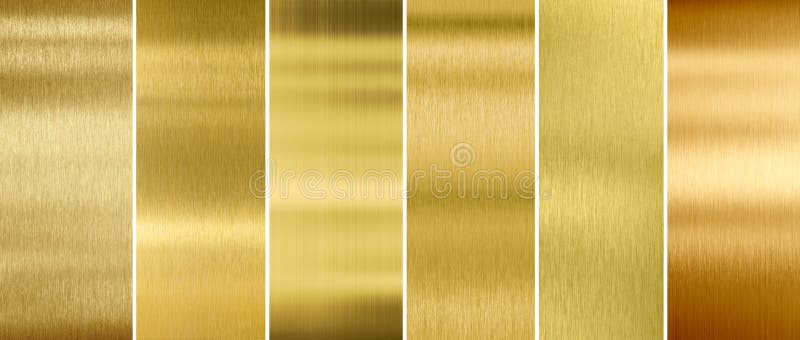 Złota lub mosiądza metalu oczyszczone tekstury ustawiać