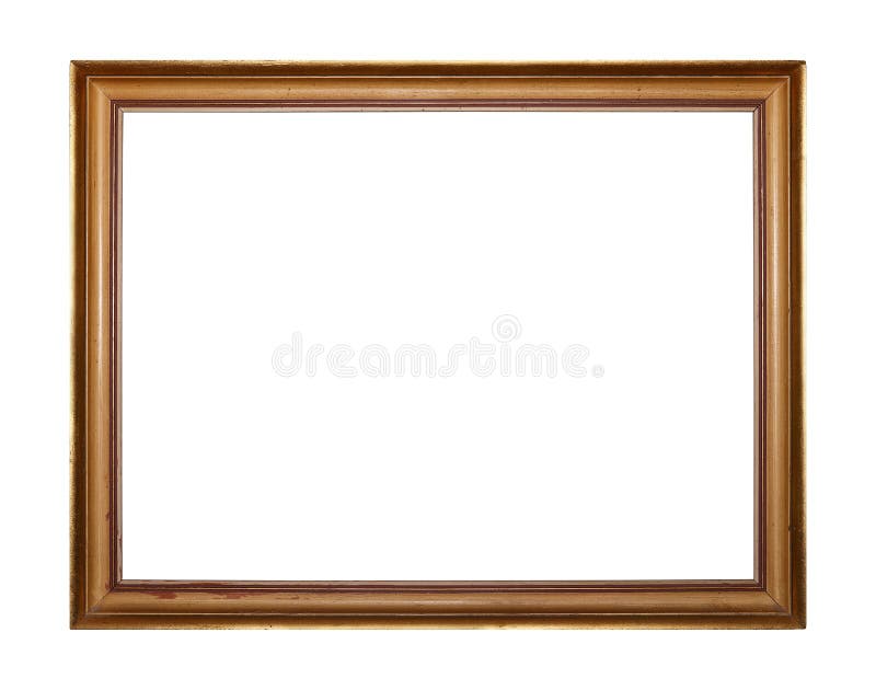 Złota obrazka lub fotografii rama zdjęcia royalty free Złota obrazka lub fotografii rama zdjęcia royalty free