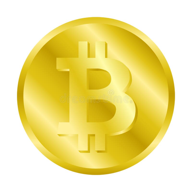Złotego bitcoin cryptocurrency waluty cyfrowy wektor royalty ilustracja