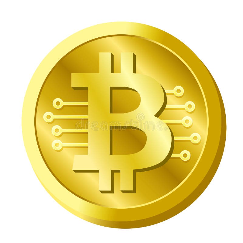 Złotego bitcoin cryptocurrency waluty cyfrowy wektor ilustracja wektor
