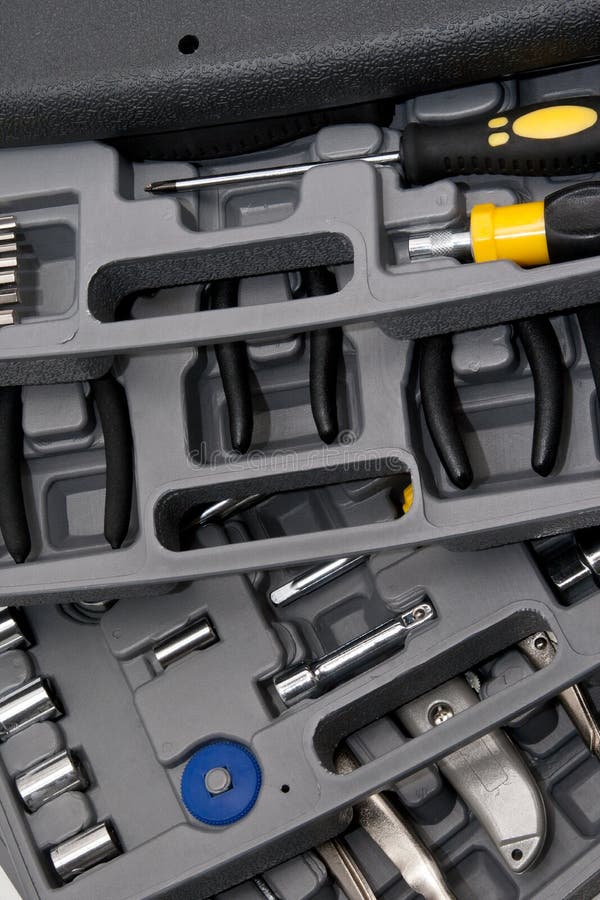 Złotej rączki toolkit fotografia stock