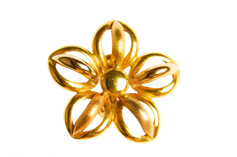 Złoto w kształcie kwiatka kolczyk