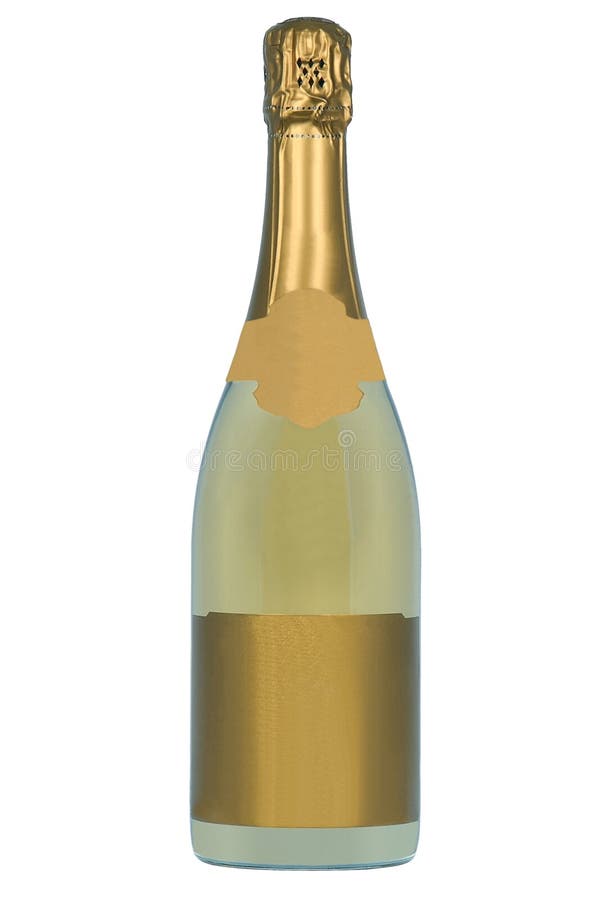 Złoty butelkę szampana