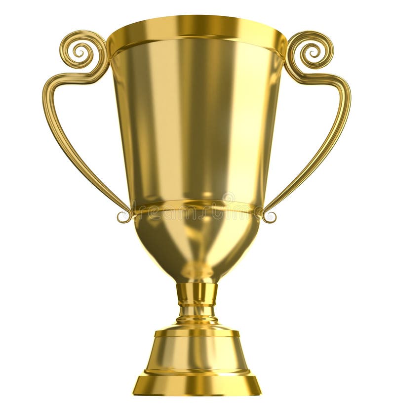 Złoty filiżanki trofeum ilustracja wektor
