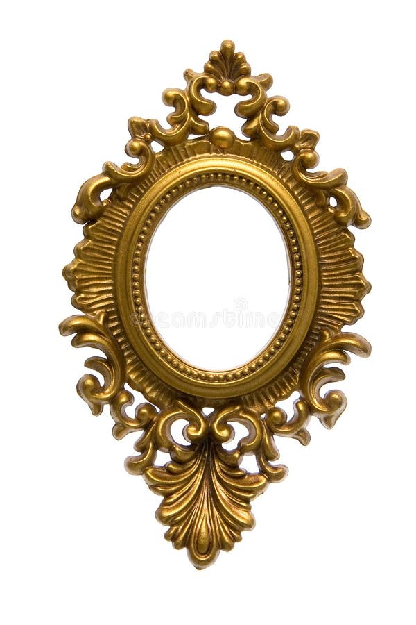 A decorative golden frame isolated on white. A decorative golden frame isolated on white