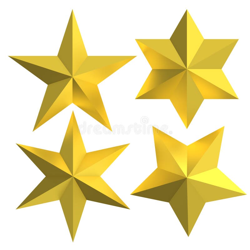 Złotych gwiazd odosobnione złociste odznaki