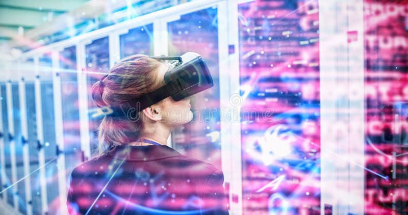 Złożony wizerunek błękitny i czerwony technologia interfejs obrazy stock Złożony wizerunek błękitny i czerwony technologia interfejs obrazy stock