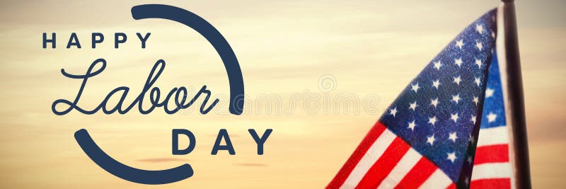 Złożony wizerunek cyfrowy złożony wizerunek szczęśliwy święto pracy tekst z błękitnym konturem obraz royalty free Złożony wizerunek cyfrowy złożony wizerunek szczęśliwy święto pracy tekst z błękitnym konturem obraz royalty free