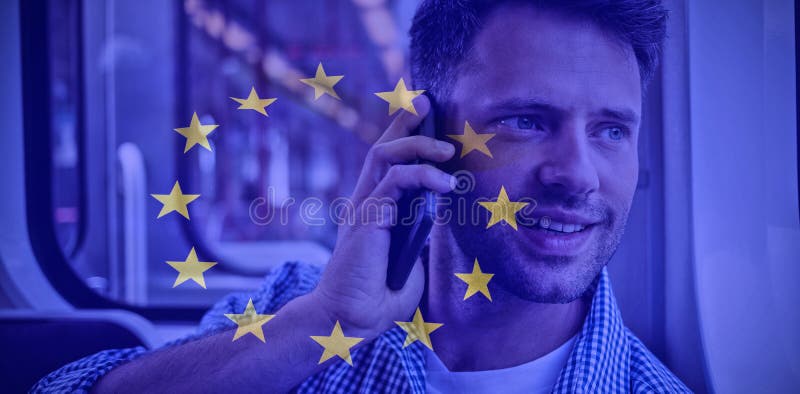 Złożony wizerunek europejczyk flaga ilustracja wektor Złożony wizerunek europejczyk flaga ilustracja wektor