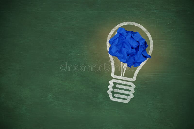 Złożony wizerunek zakończenie pusty błękit miął papier fotografia royalty free