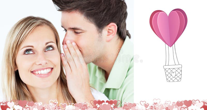 Złożony wizerunek śliczna valentines para ilustracja wektor Złożony wizerunek śliczna valentines para ilustracja wektor