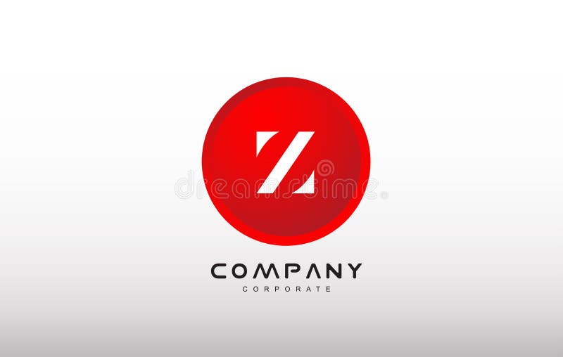 Z信件字母表红色圈子小点商标传染媒介设计 向量例证