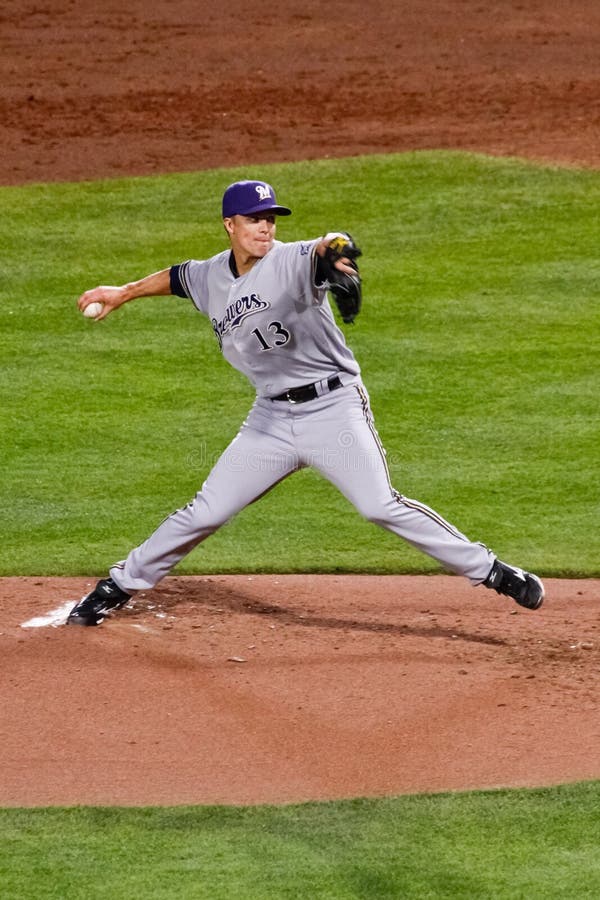 ¡Béisbol - Greinke con la echada! fotos de archivo ¡Béisbol - Greinke con la echada! fotos de archivo
