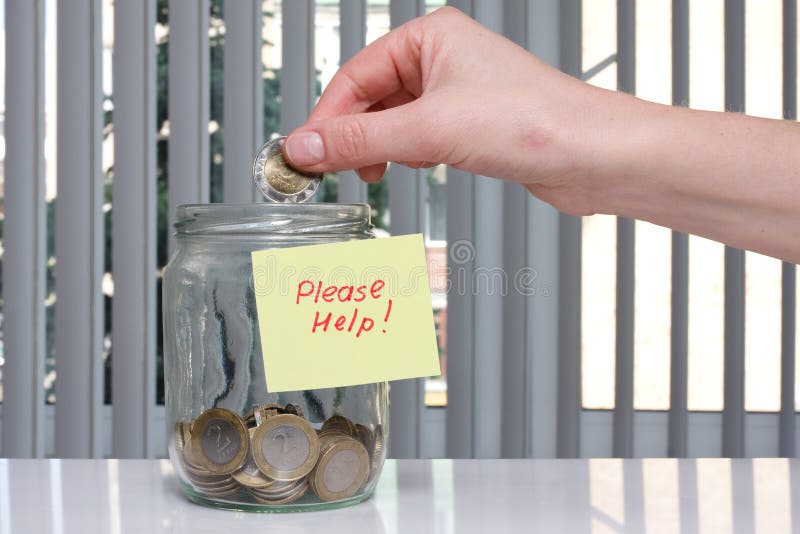 ¡Por favor, dona! foto de archivo libre de regalías