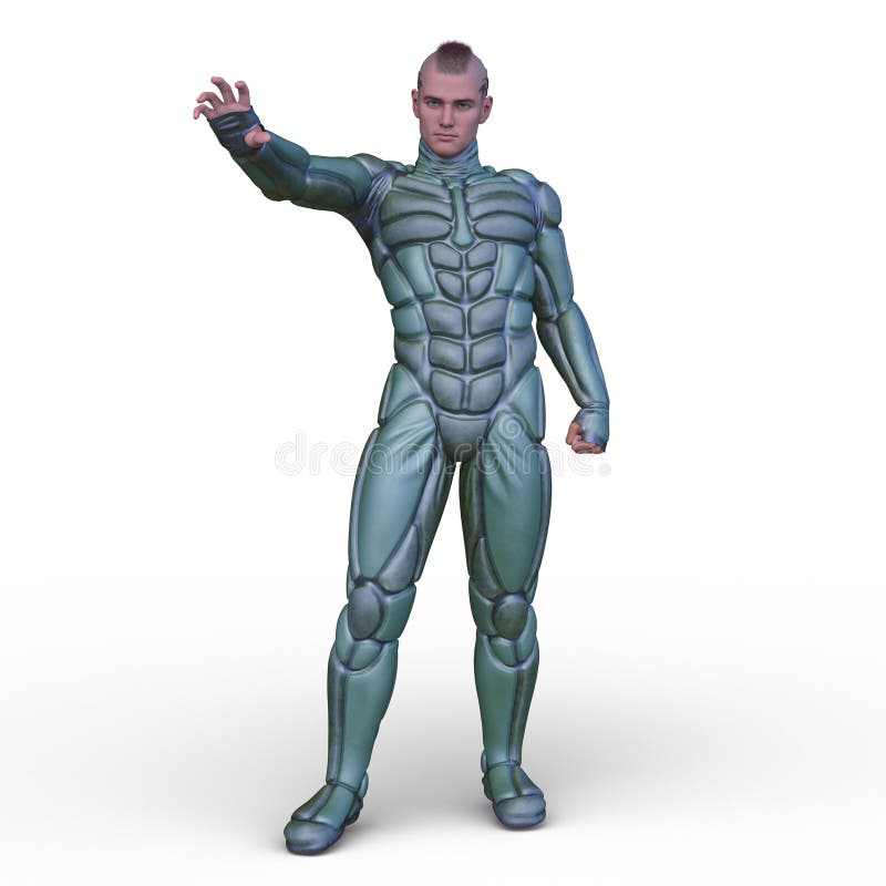 3. ª representación de un ciberhombre stock de ilustración