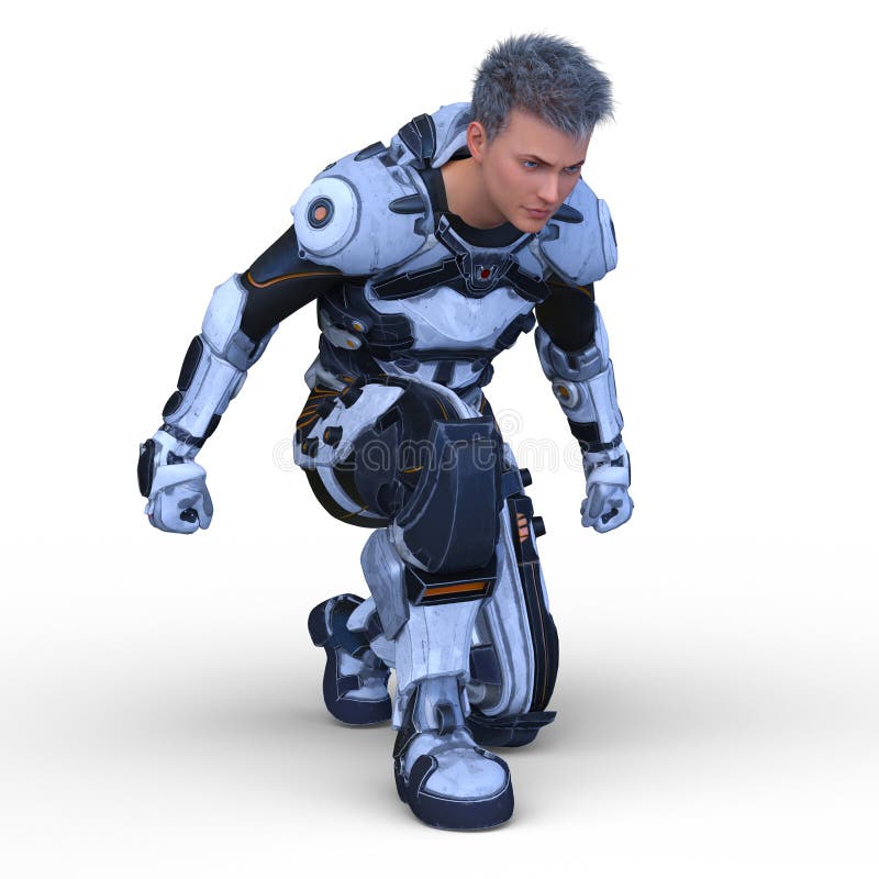 3. ª representación de un ciberhombre ilustración del vector