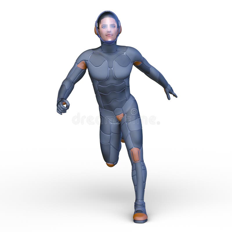 3. ª representación de un ciberhombre libre illustration