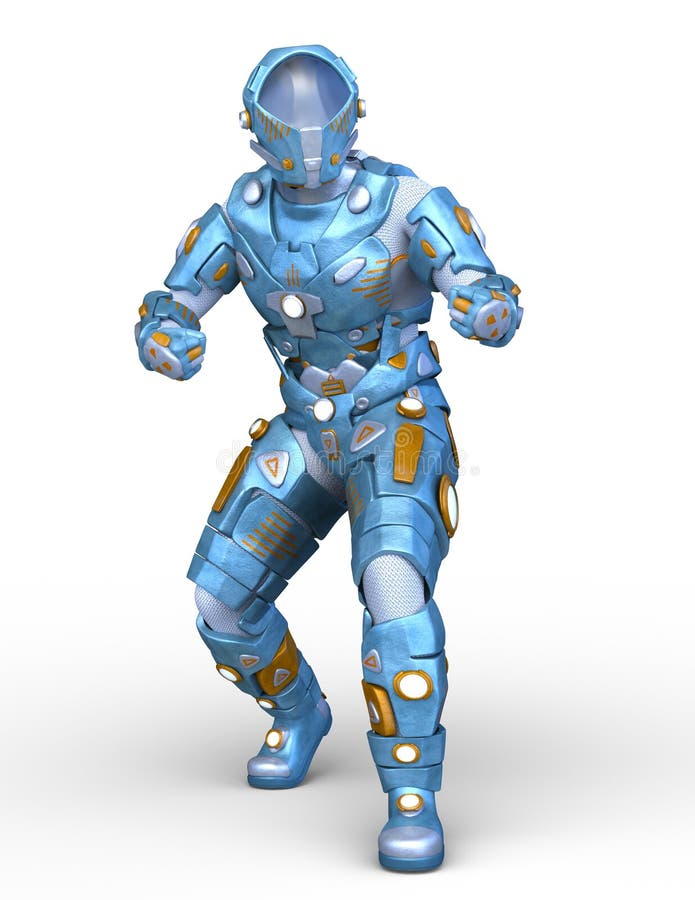 3. ª representación del ciberhombre ilustración del vector