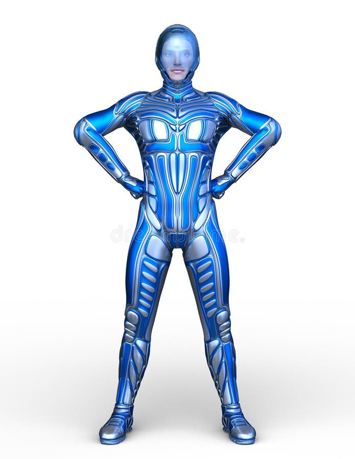 3. ª representación del ciberhombre ilustración del vector