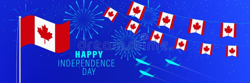 1° luglio cartolina d'auguri di festa dell'indipendenza del Canada Fondo di celebrazione con i fuochi d'artificio, le bandiere, l royalty illustrazione gratis 1° luglio cartolina d'auguri di festa dell'indipendenza del Canada Fondo di celebrazione con i fuochi d'artificio, le bandiere, l royalty illustrazione gratis