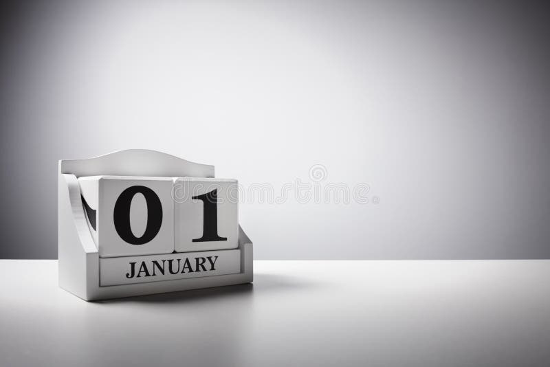1º de janeiro conceito do fundo do calendário pelo ano novo