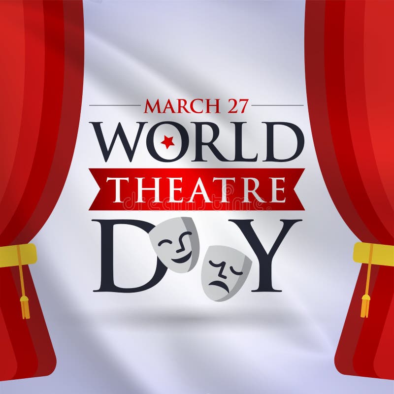 27 ¼ de nà de ¼ de Tiyatrolar Gà de nya de ¼ du marché Dà Traduction : 27 mars, jour de théâtre du monde, carte de voeux de conce illustration stock 27 ¼ de nà de ¼ de Tiyatrolar Gà de nya de ¼ du marché Dà Traduction : 27 mars, jour de théâtre du monde, carte de voeux de conce illustration stock