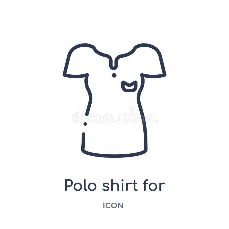 ¿polo para las mujeres? icono de la colección del esquema de la ropa de la mujer ¿Línea fina polo para las mujeres? icono aislado libre illustration ¿polo para las mujeres? icono de la colección del esquema de la ropa de la mujer ¿Línea fina polo para las mujeres? icono aislado libre illustration