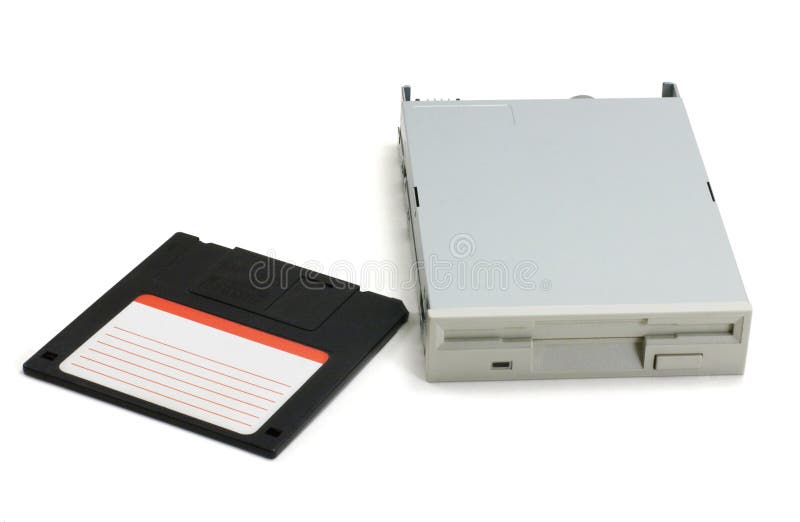 À disque souple et lecteur photos stock À disque souple et lecteur photos stock