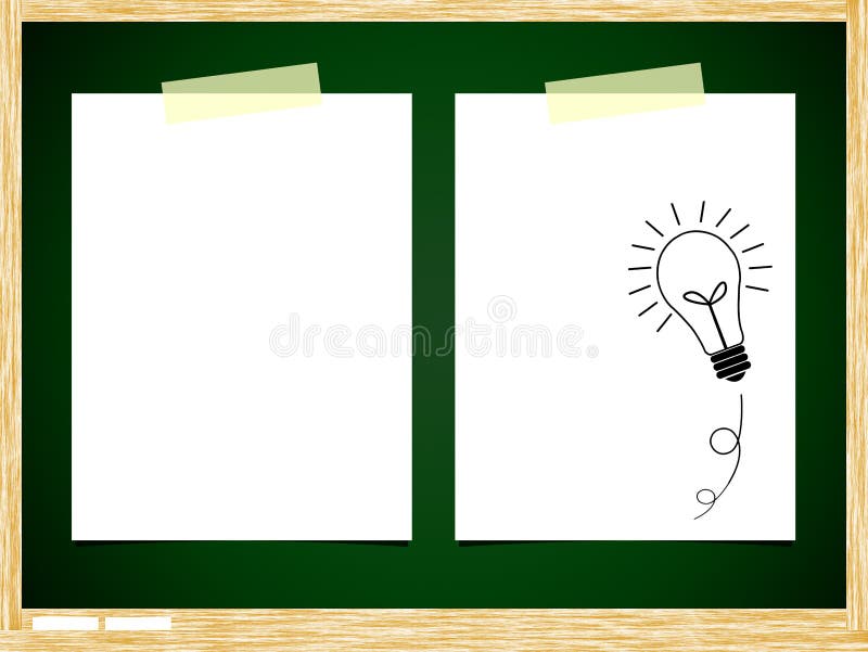 ฺBulb idea note paper