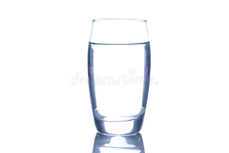 Fresh Clear Water in a glass against a background. Fresh Clear Water in a glass against a background