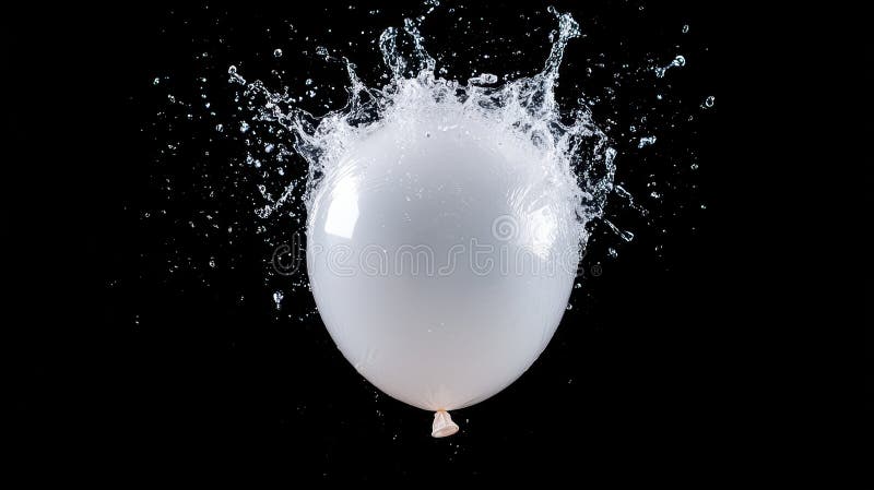 água salgada no balão branco ilustração stock