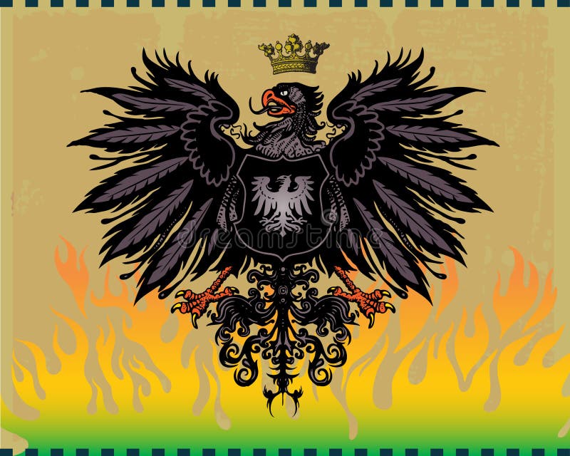 Heraldic eagle isolated on neutral background. Heraldic eagle isolated on neutral background.