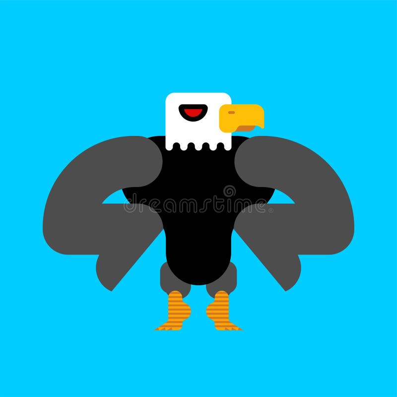 Águila calva fuerte aislada Gran pájaro potente Illustra del vector stock de ilustración Águila calva fuerte aislada Gran pájaro potente Illustra del vector stock de ilustración