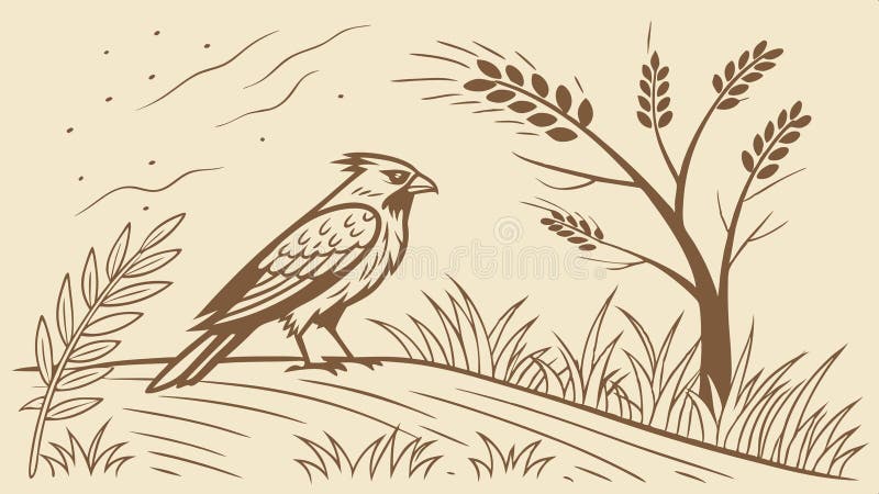 Águila encaramada sobre pájaro majestuoso biológico de prey vectorial diseño IA Generativa stock de ilustración