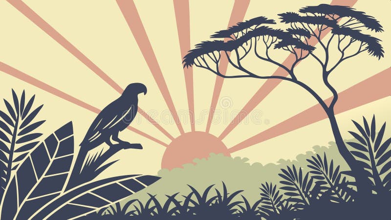 Águila majestuosa encaramada en la roca del Sunrise diseño vectorial AI generativa libre illustration