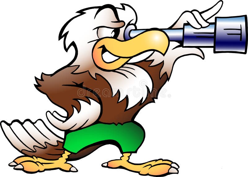 Águila que mira en Binucular libre illustration Águila que mira en Binucular libre illustration