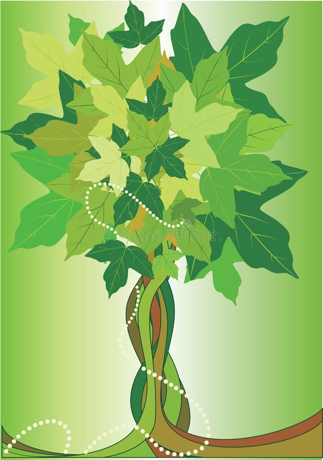 Árbol de verano abstracto libre illustration