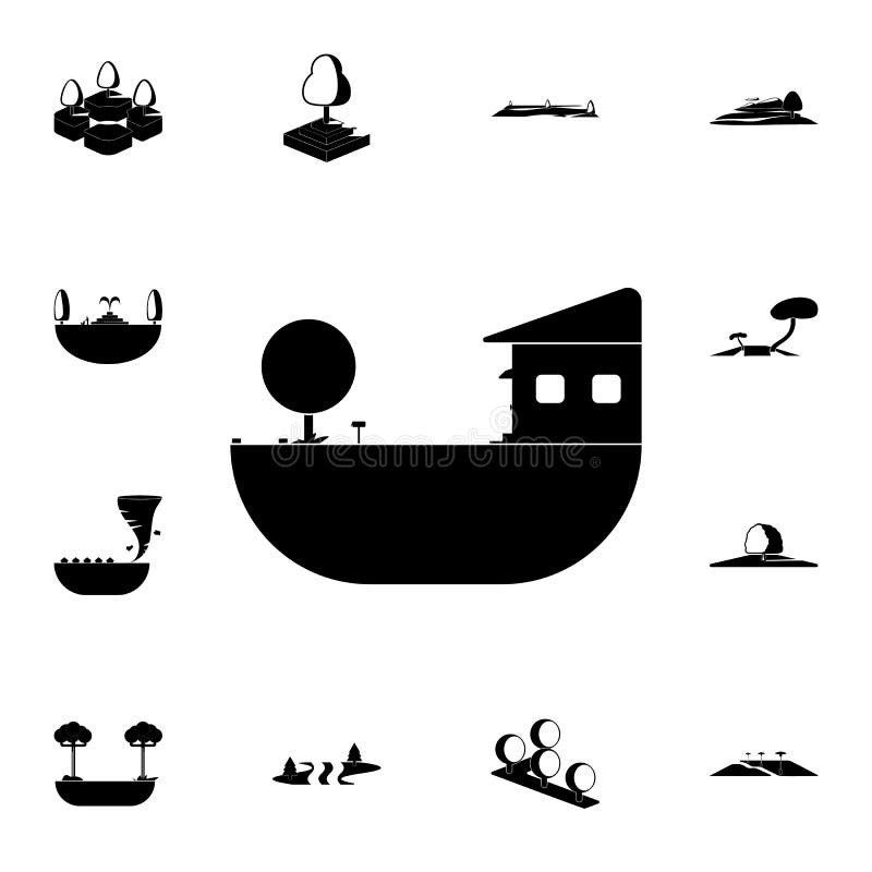 árbol cerca del icono de la casa Sistema detallado de iconos del parque y del paisaje Muestra superior del diseño gráfico de la c stock de ilustración árbol cerca del icono de la casa Sistema detallado de iconos del parque y del paisaje Muestra superior del diseño gráfico de la c stock de ilustración