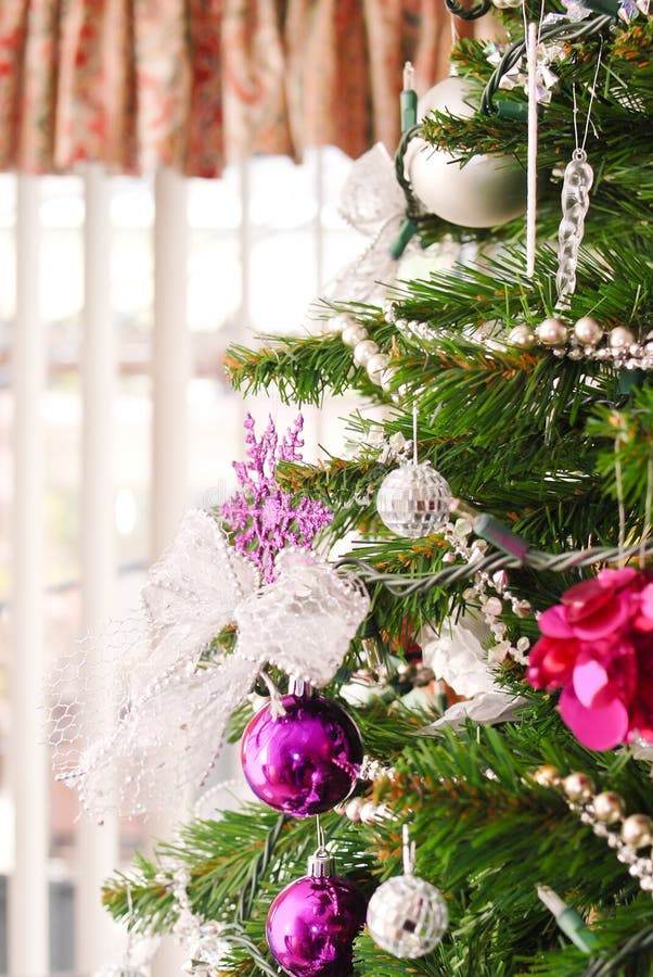 Christmas Tree Next to Window. Christmas Tree Next to Window