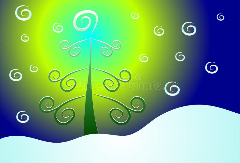 Árbol de navidad stock de ilustración Árbol de navidad stock de ilustración