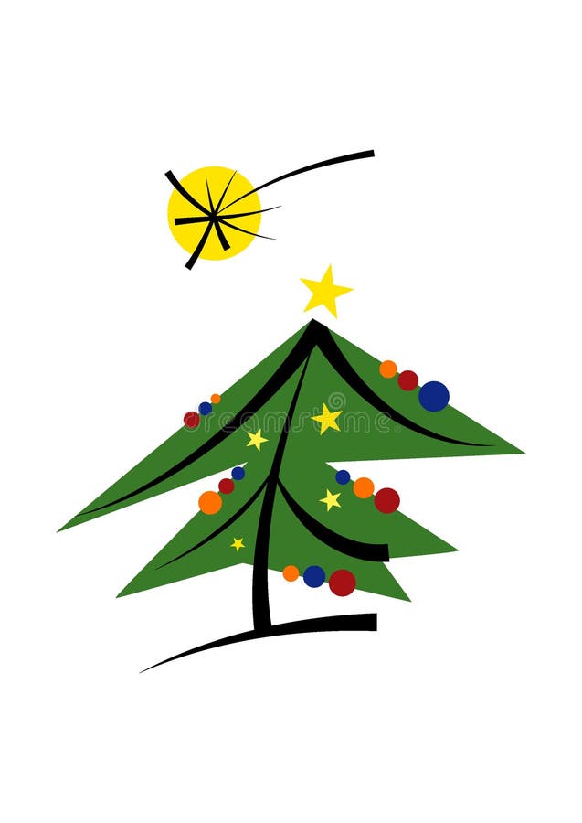 Árbol de navidad abstracto stock de ilustración Árbol de navidad abstracto stock de ilustración