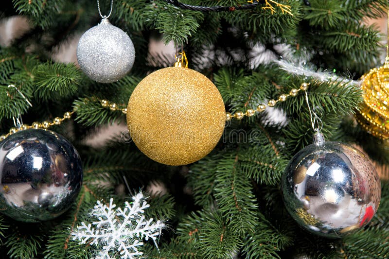 Árbol de navidad con las agujas del abeto en ramas verdes imagenes de archivo Árbol de navidad con las agujas del abeto en ramas verdes imagenes de archivo