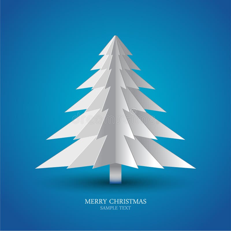 Árbol de navidad de papel simple ilustración del vector