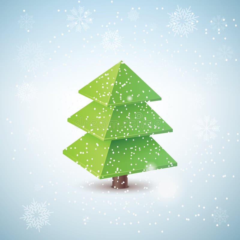 Árbol de navidad del vector 3d libre illustration