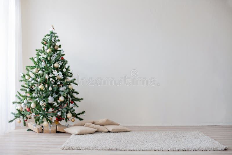 Christmas tree in the white room new year 2017. Christmas tree in the white room new year 2017